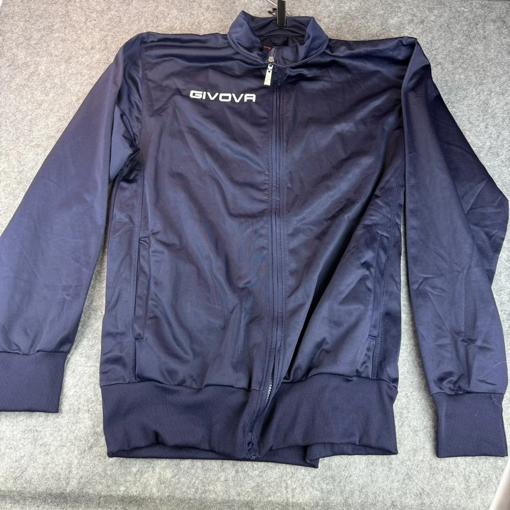 Givova Track Jacket Embroidered Full Zip Hooded Men Size 2XL Lightweight‎ NWT